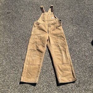 CARHARTT Tan Brown Heavy Insulated Bib Overalls Workwear Pockets Size 40x34